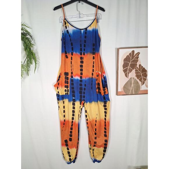 Pants - Unbranded Sleeveless One-Piece Jumpsuit for Women Multicolor